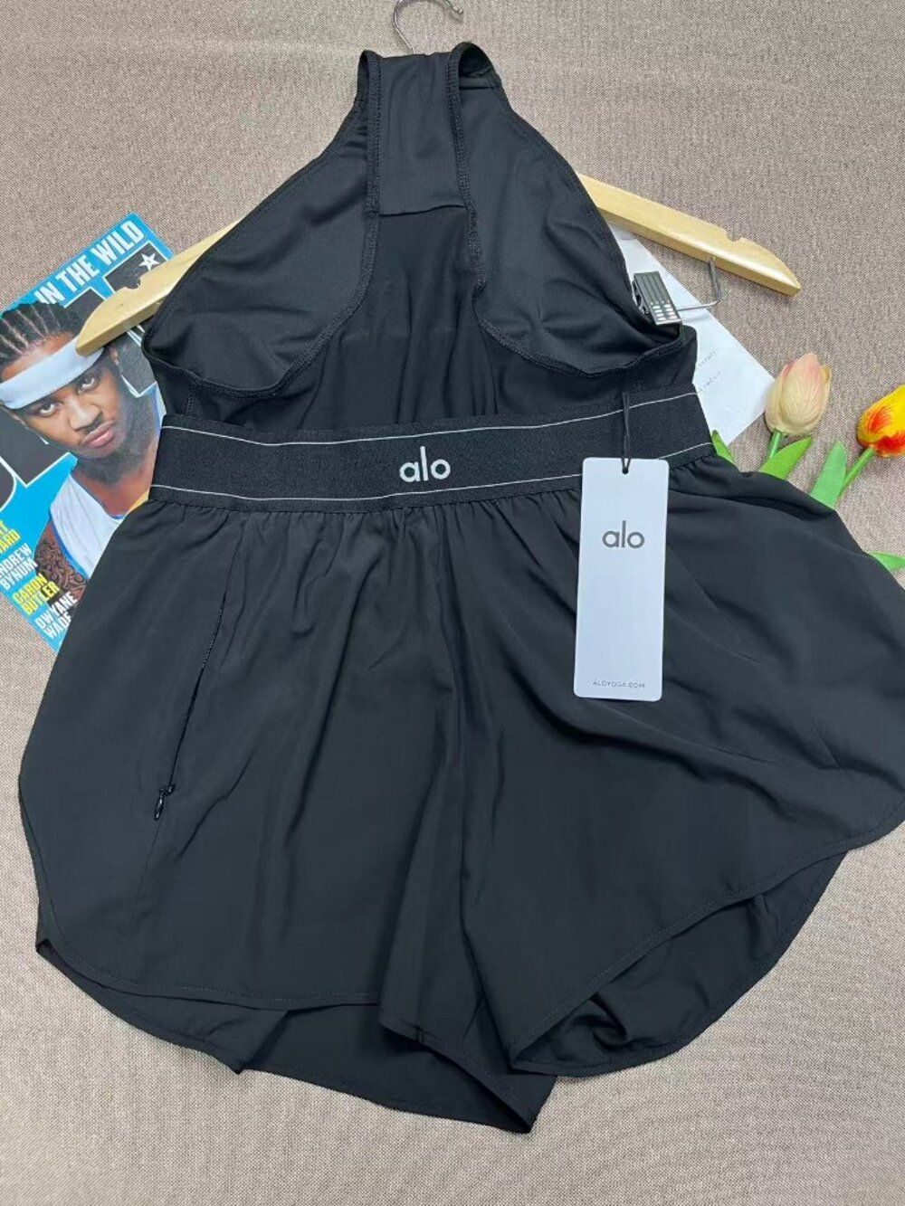 💪ALO Yoga Match Point Short in Black 🏃‍♀️gym‑to‑street NWT - Picture 6 of 8